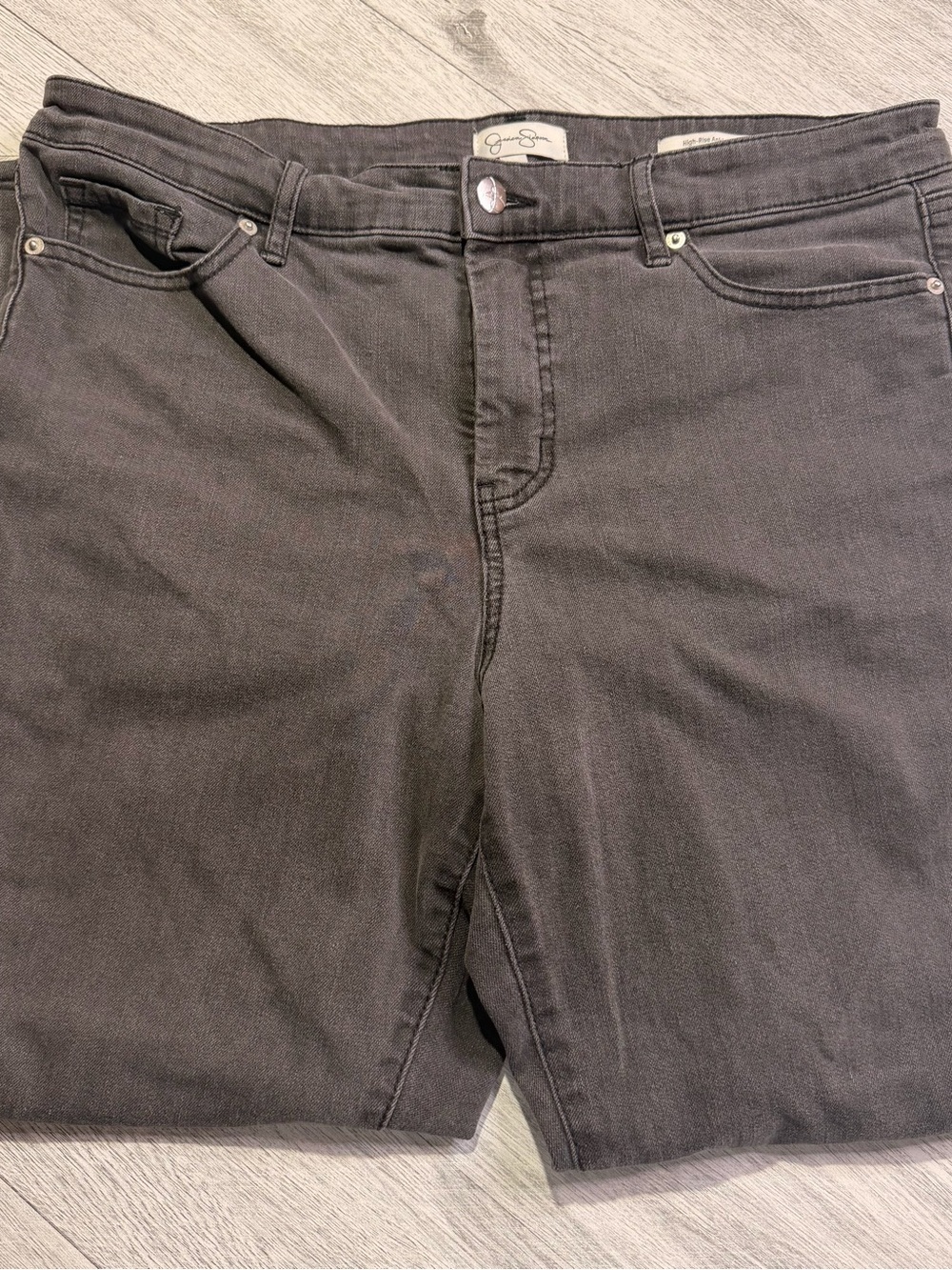 High rise Jessica Simpson Jeans - gray/black size 14